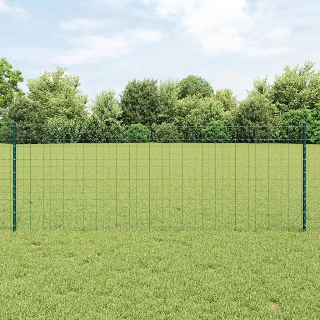 Palo della recinzione 22 pz Verde 120 cm Acciaio CFW9897738