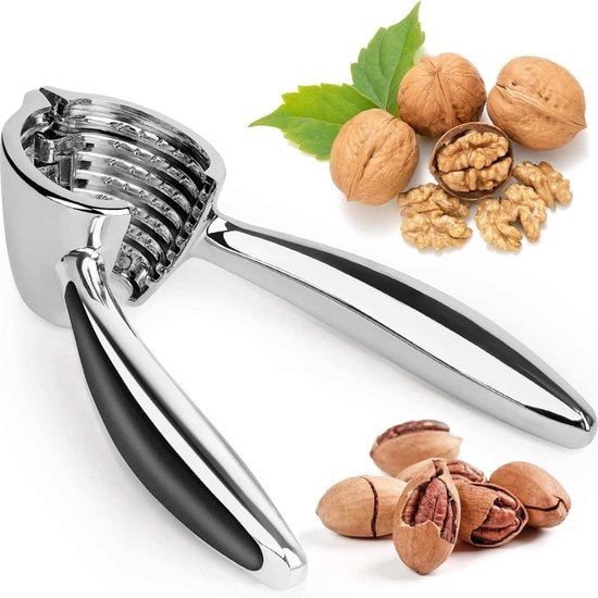 Walnut Kraker con Maniglia Antiscivolo in Design Ergonomico con Pino di Pecan con Piacevolezza - Strumento per Aprire le Noci, Opener per Noci di Pecan