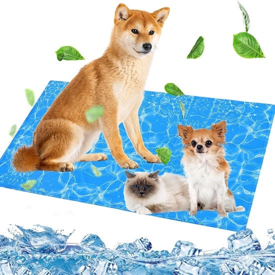 Matte da raffreddamento per cani e gatti - Cuscino auto raffreddante 90 x 50 cm per raffreddamento ottimale