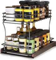 Kruidenrek e inmaakpotten con 2 livelli di stoccaggio - organizzazione e archiviazione - cucina - facile montaggio - eccellente capacità di carico - nero