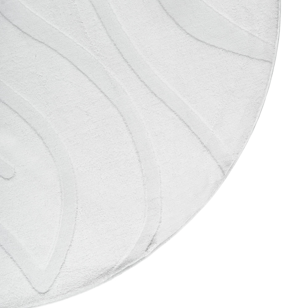 Tappeto da salotto jacquard 160 cm a pelo corto bianco sporco Stile Moderno