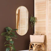 Specchio da Parete Picciano Ovale 40 x 80 cm color Oro [en.casa]