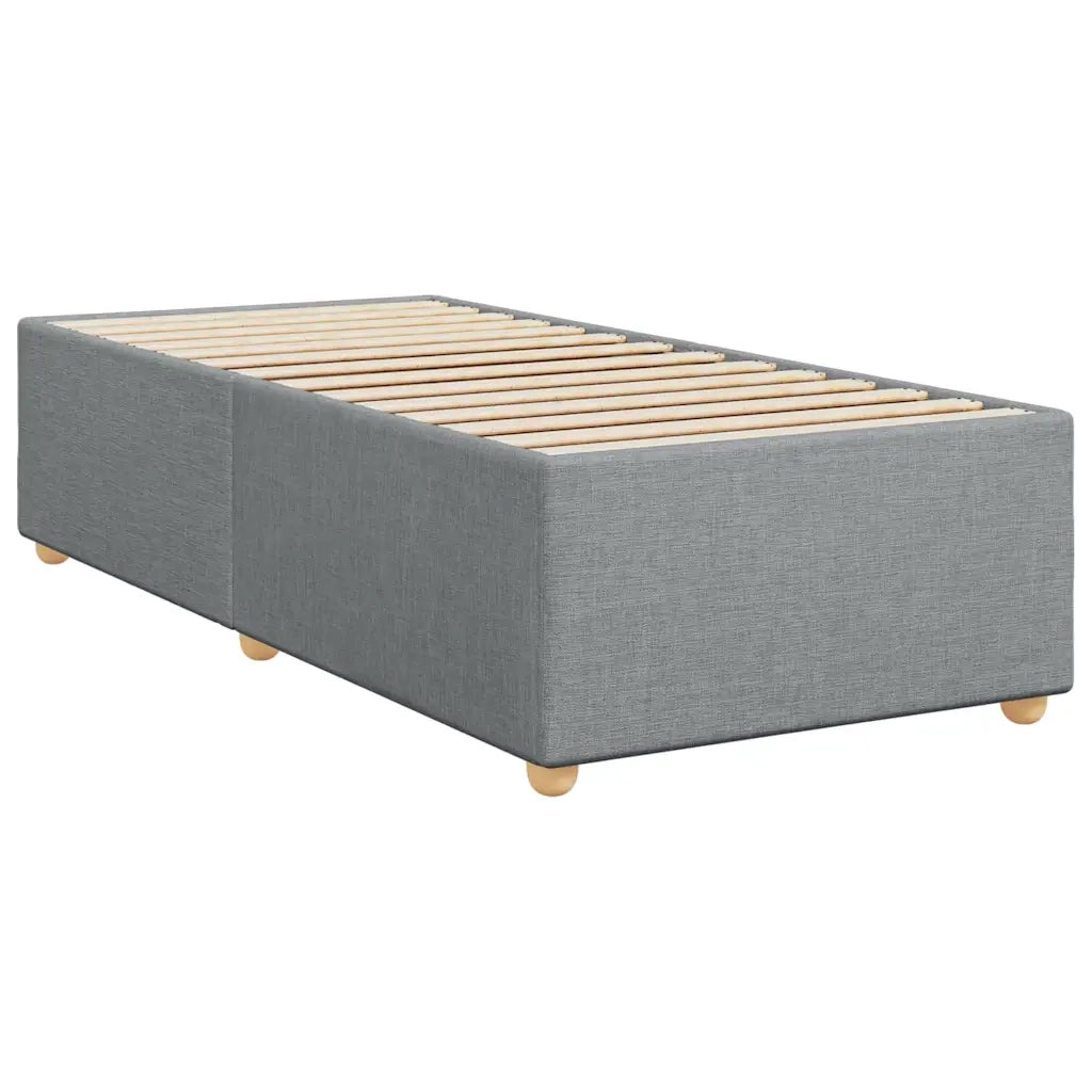 vidaXL Giroletto a Molle con Materasso Grigio Chiaro 90x190 cm Tessuto