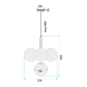 Lampada APP1574-5CP Gold