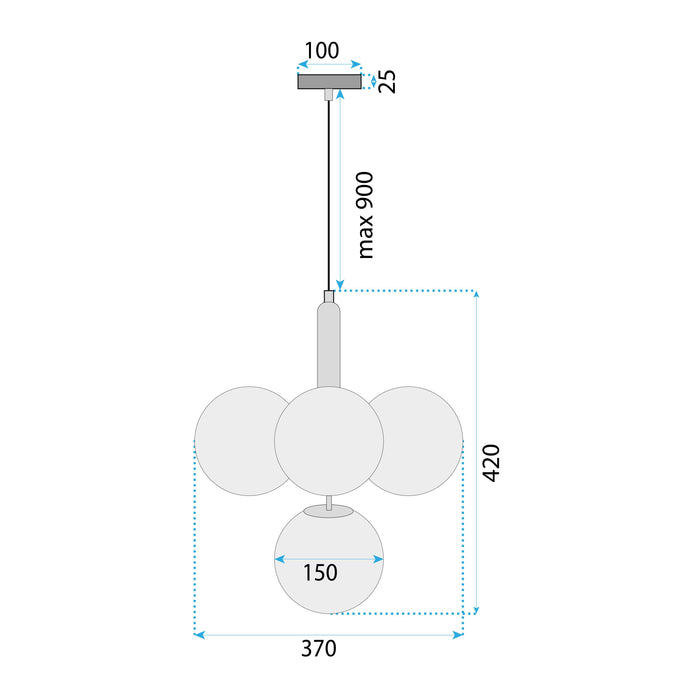 Lampada APP1574-5CP Gold