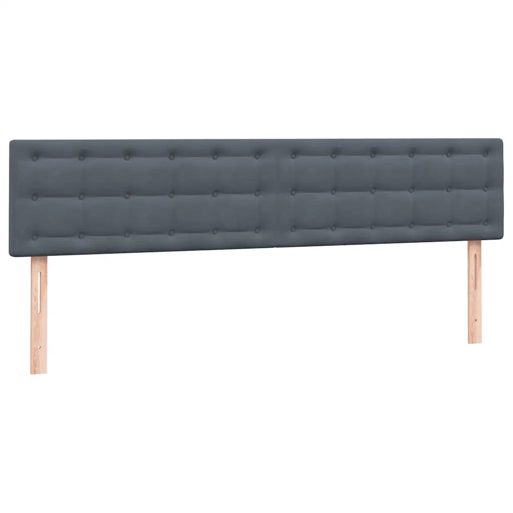 vidaXL Giroletto a Molle con Materassi Grigio Scuro 180x210 cm Velluto