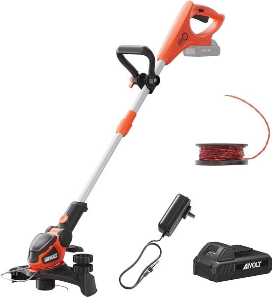 Trimmabattistrumento senza fili 20V – 2-in-1 Accu strimpella bosco con testa di taglio ruotabile 90° e manubrio regolabile