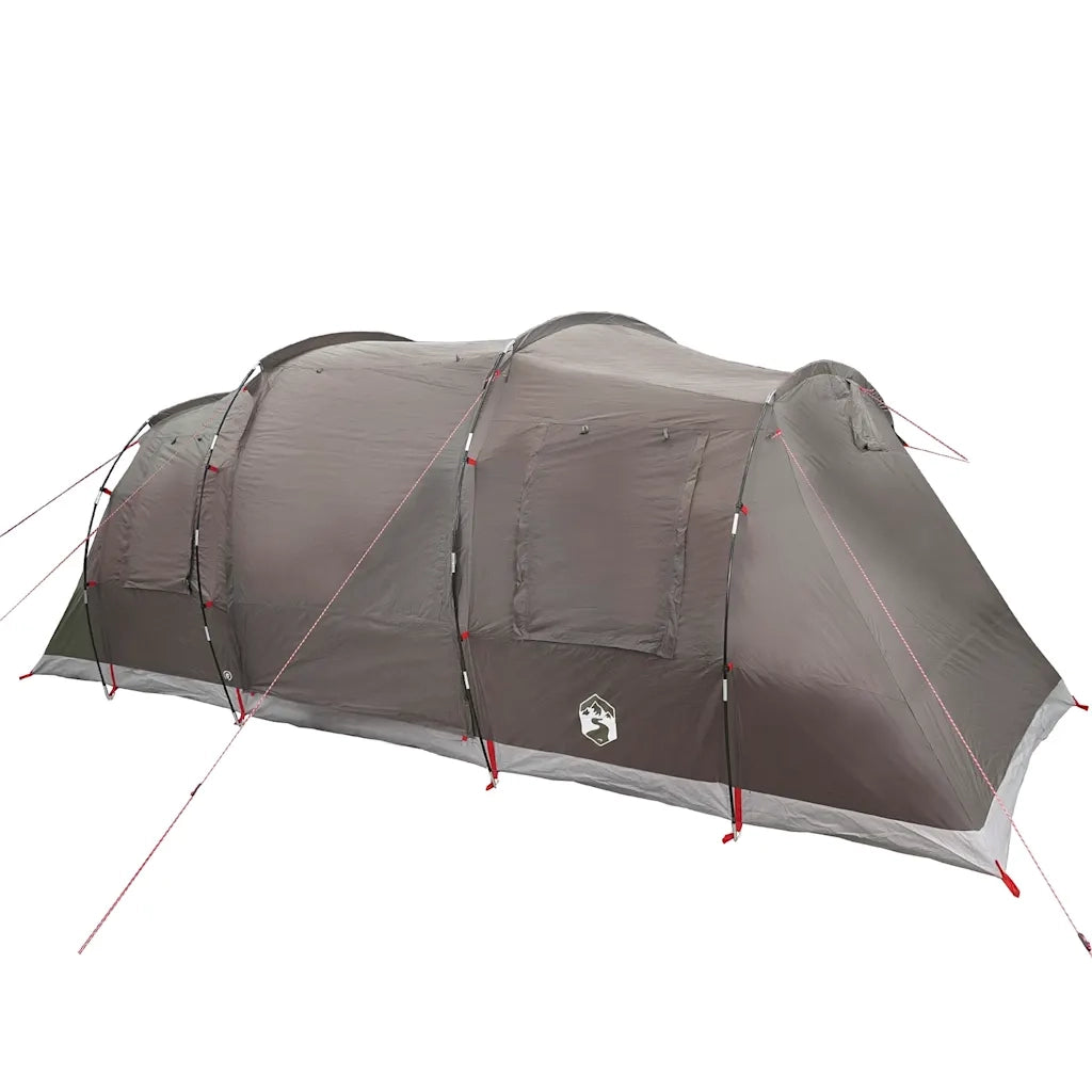 Tenda da Campeggio a Tunnel per 4 Persone Marrone Impermeabile 4009414