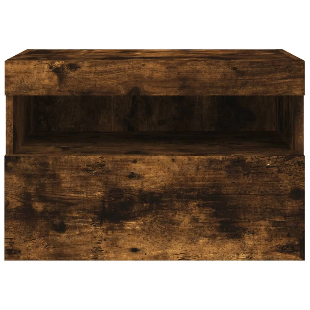Mobile TV multimediale scaffale TV credenza mobile TV sala da pranzo soggiorno parete attrezzata per camera da letto con luci LED rovere affumicato 60 x 30 x 40 cm marrone 02_0027987