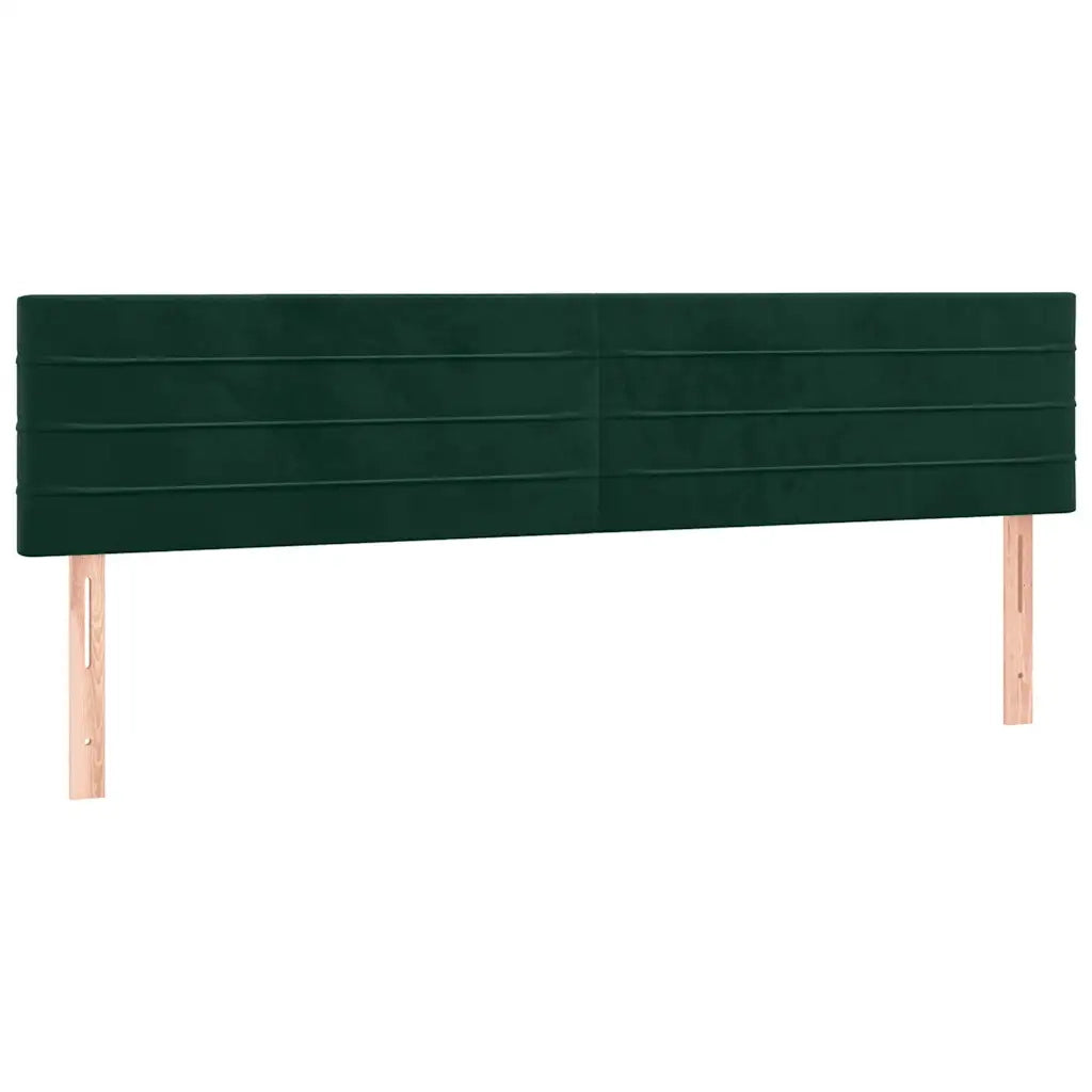 Testiera Verde Scuro 200x5x78/88 cm in Velluto 346197