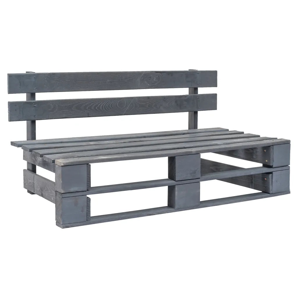 Divano da Giardino a Pallet con Cuscini Grigi in Legno di Pino 275288