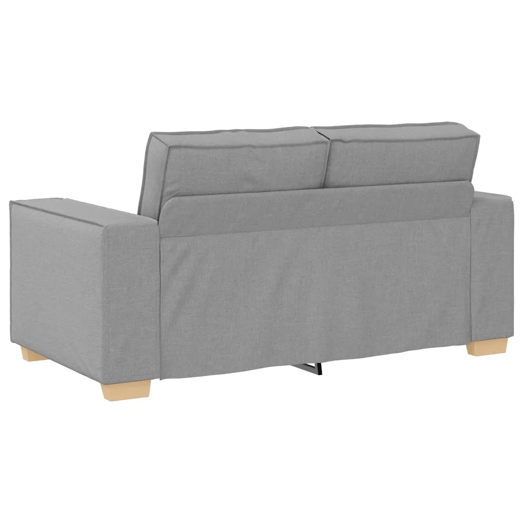 Divano 3 pcs Grigio Nuvola Tessuto misto lino 3324617