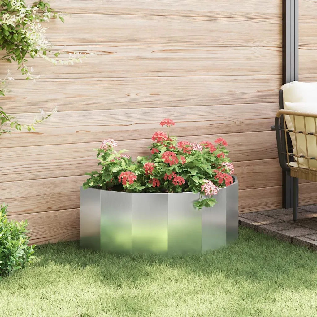 Fioriera | Cassetta per fiori | Vaso Argento 90 x 45 x 35 cm Acciaio zincato