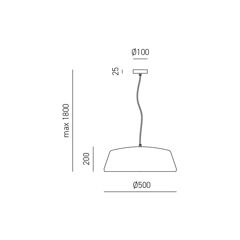 Blanca - Lampada a sospensione bianca 1XE27 max 1X60W IP20 - Lampada da soffitto con design moderno in alluminio - Attacco E27