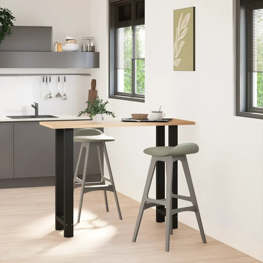 Gambe per tavolo da bar nere 2 pz 50x(100-101) cm in acciaio 4013340