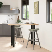 Gambe per tavolo da bar nere 2 pz 50x(100-101) cm in acciaio 4013340