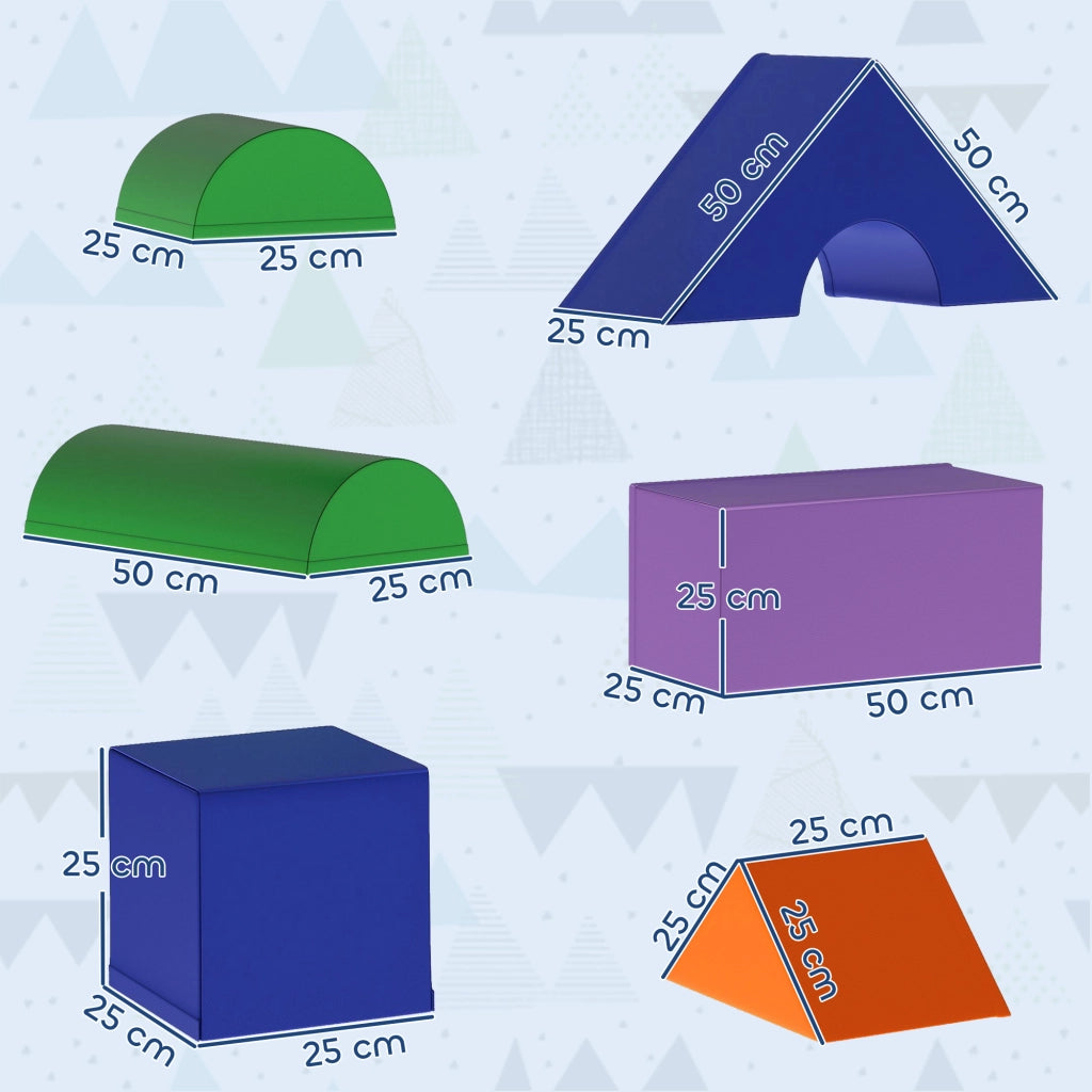 Set di Costruzioni Morbide per Bambini da 1-3 Anni con 11 Forme, in PU e EPE, Colori Vari