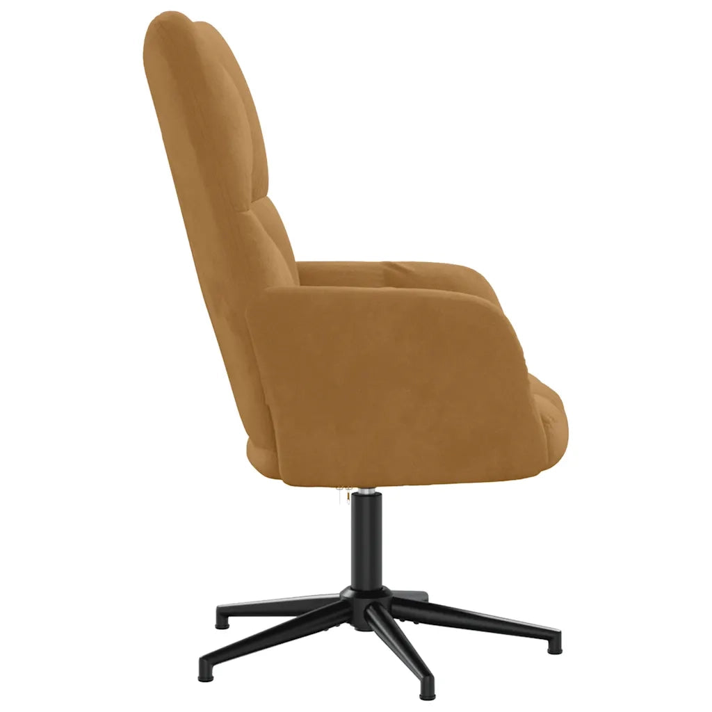 Sedia Relax Marrone in Velluto 328103