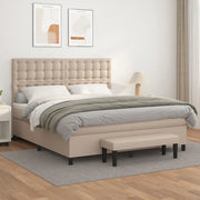 Giroletto a Molle con Materasso Cappuccino 160x200cm Similpelle cod mxl 62925