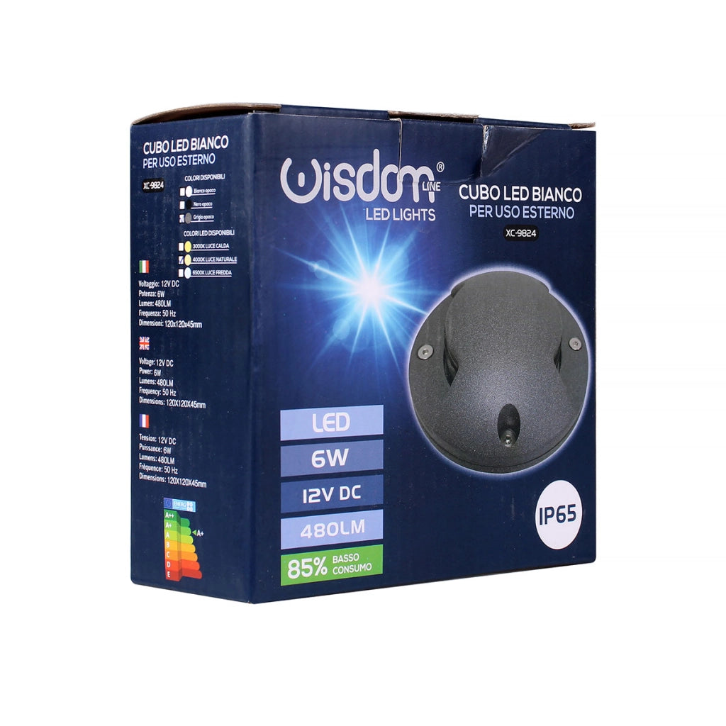 FARETTO SEGNAPASSO LED 6W CALPESTABILE BI-EMISSIONE LUCE NATURALE 4000K° - INSTALLAZIONE A PAVIMENTO PER GIARDINI VIALI PERCORSI E TERRAZZI