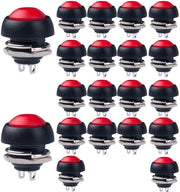 20x Dadi di Contatto 12mm Acqua Resistenti Momentanei Mini Drukknop SPST ON-OFF