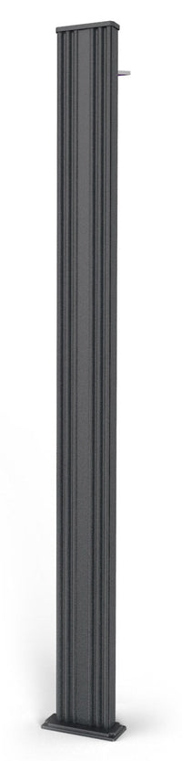 Doccia Solare da Esterno Giardino 30L Miscelatore e Lavapiedi Arkema Spring S Fascia Inox Grigio An