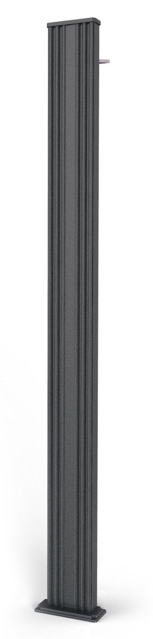 Doccia Solare da Esterno Giardino 30L Miscelatore e Lavapiedi Arkema Spring S Fascia Inox Grigio An