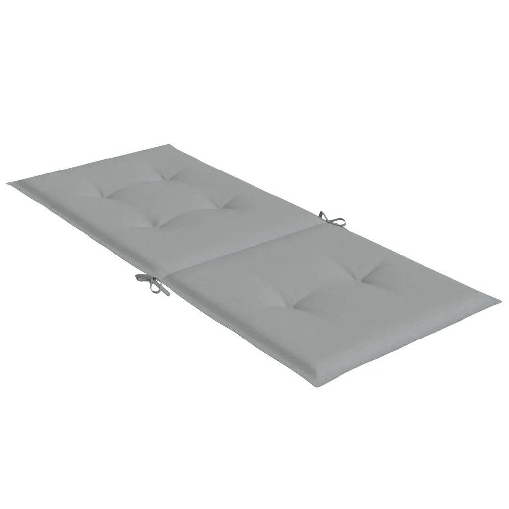 Cuscini Sedia Schiena Alta 2 Grigio MÃ©lange 120x50x4 Tessuto