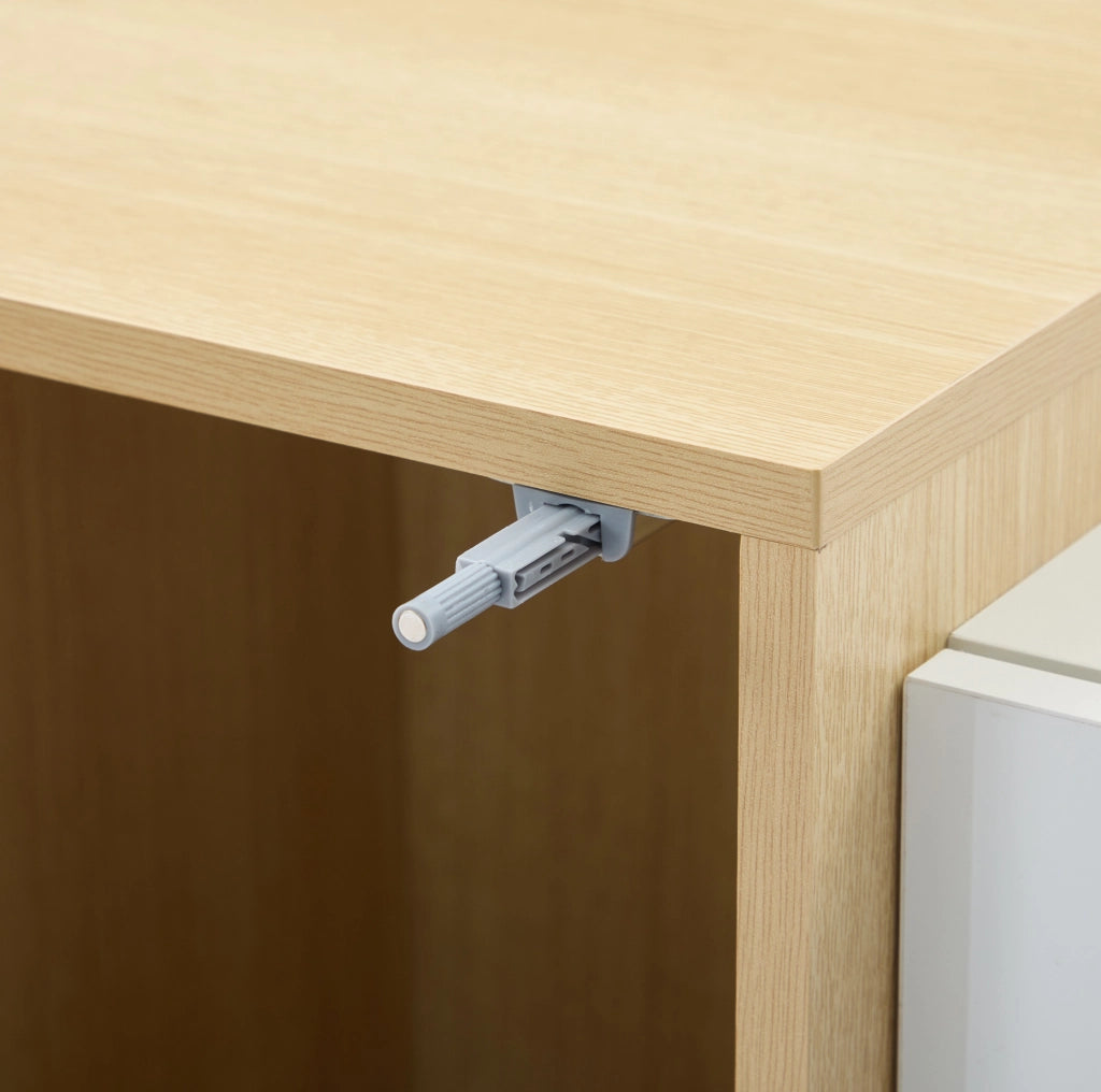 Credenza moderna bianca lucida con contenitore integrato