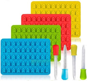 Pacco di 4 stampi in silicone - Scatole per caramelle e cubetti di ghiaccio - 50 fori a forma di tartufo - Forma per preparazione di cibi con getti d'acqua - Qualità FDA - Libero da BPA .