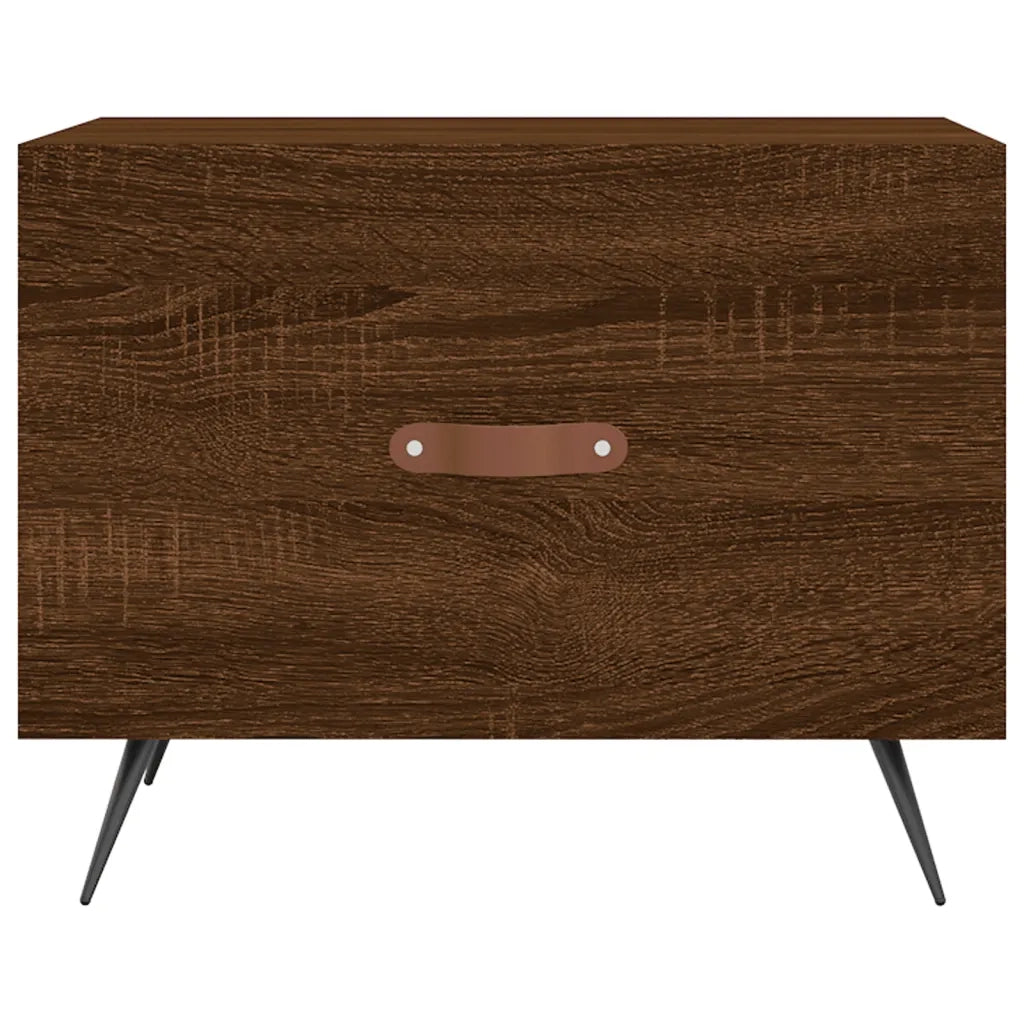 2 pz Tavolini salotto | Tavolino da caff¨¨ | Tavolino da Soggiorno Rovere Marrone 50x50x40 Legno Multistrato