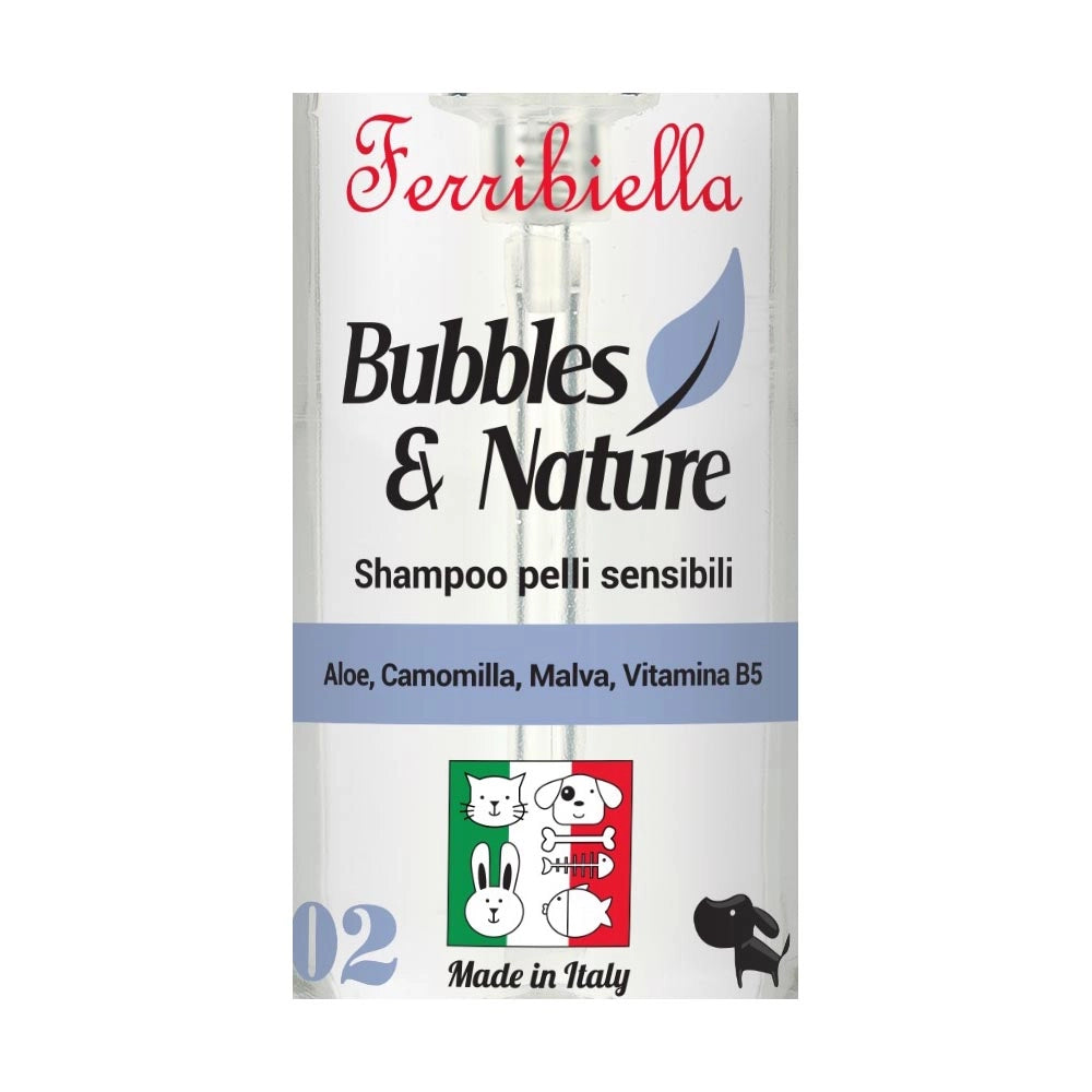 Fuss dog shampoo per cani pelli sensibili tanica 5 lt aloe camomilla malva e vitamina b5