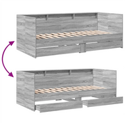 Divano Letto con Cassetti senza Materasso 75x190 cm