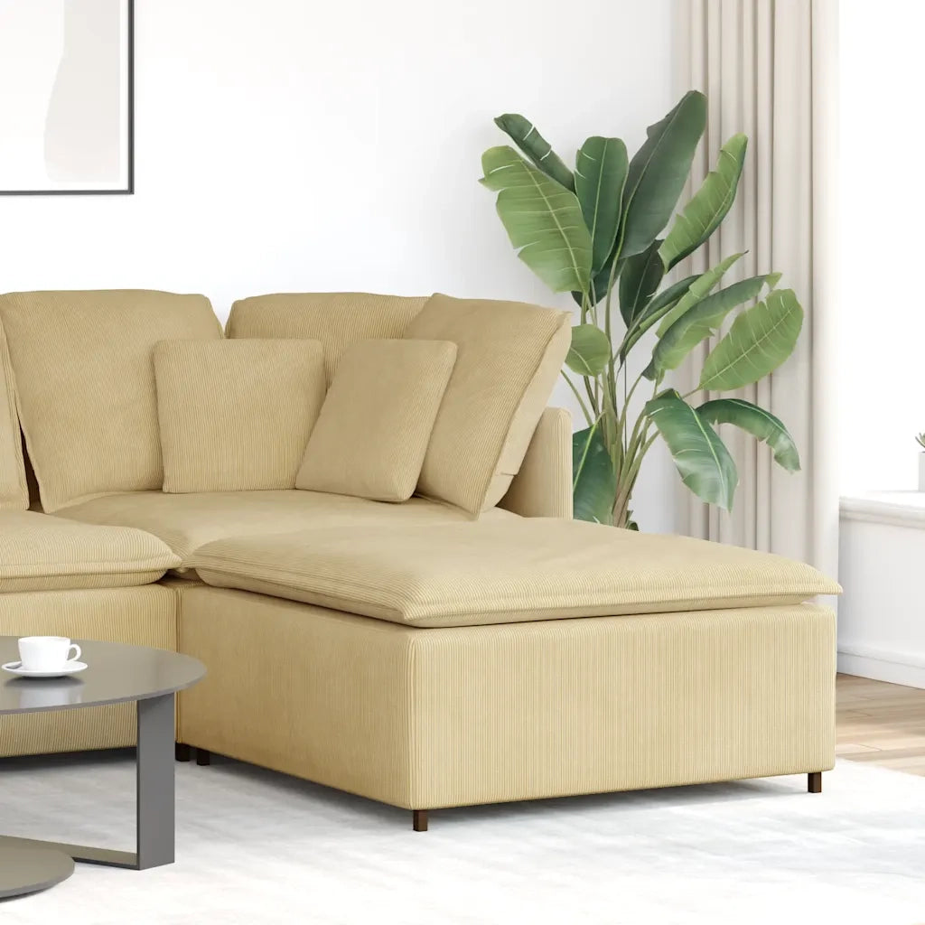 vidaXL Modulo Poggiapiedi Divano Modulare Verde Grigio 100x100x48 cm