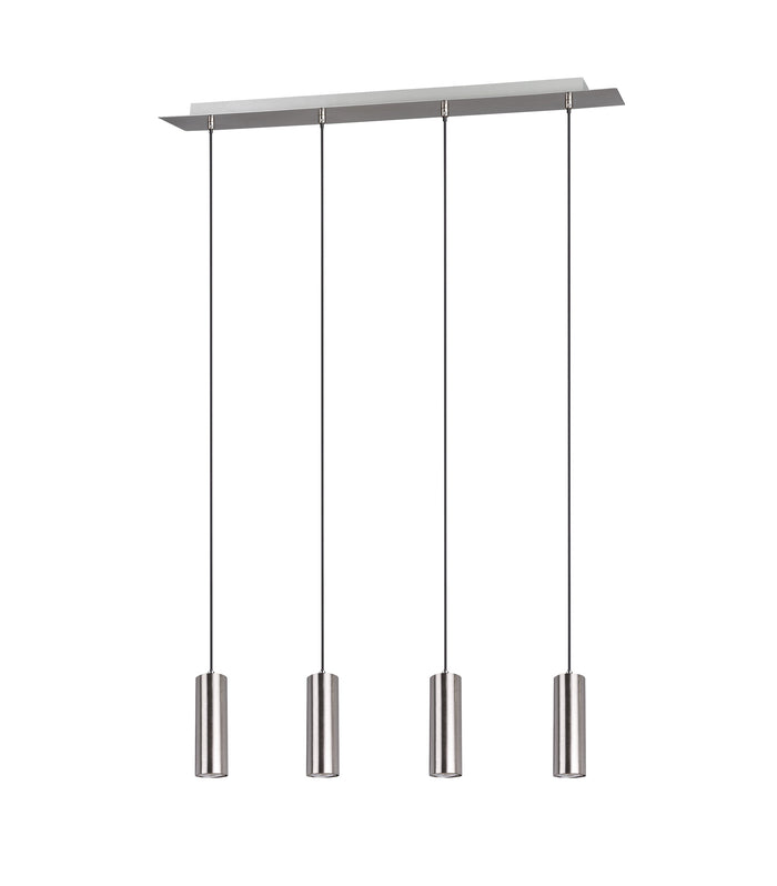 Lampada a Sospensione da Interno  GU10 in Metallo Nickel Opaco