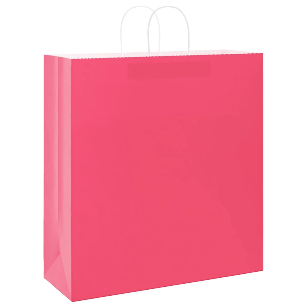 Sacchetti di Carta 250 pz con Manici Rosa 45x17x48 cm