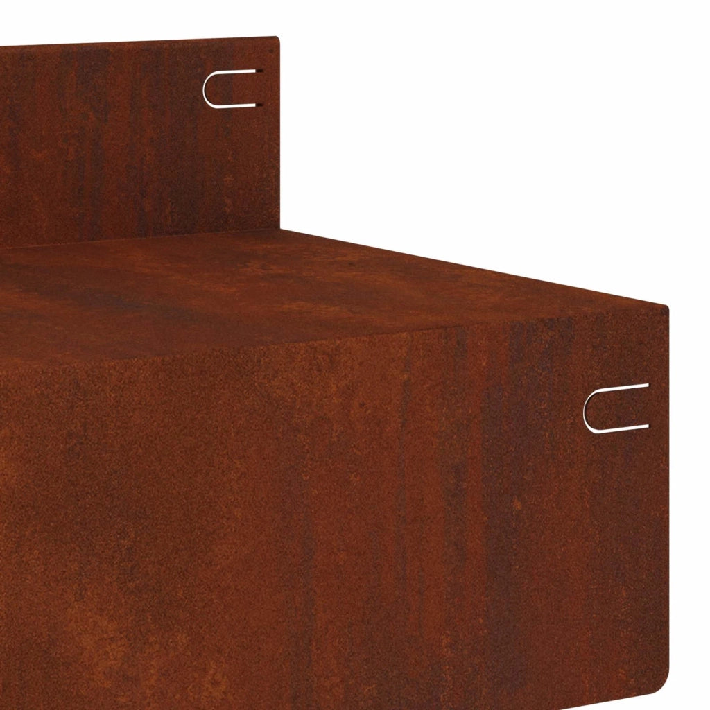 Bordura per Prato 10 pcs 100 x 10 x 8 cm Acciaio Ruggine 8008886