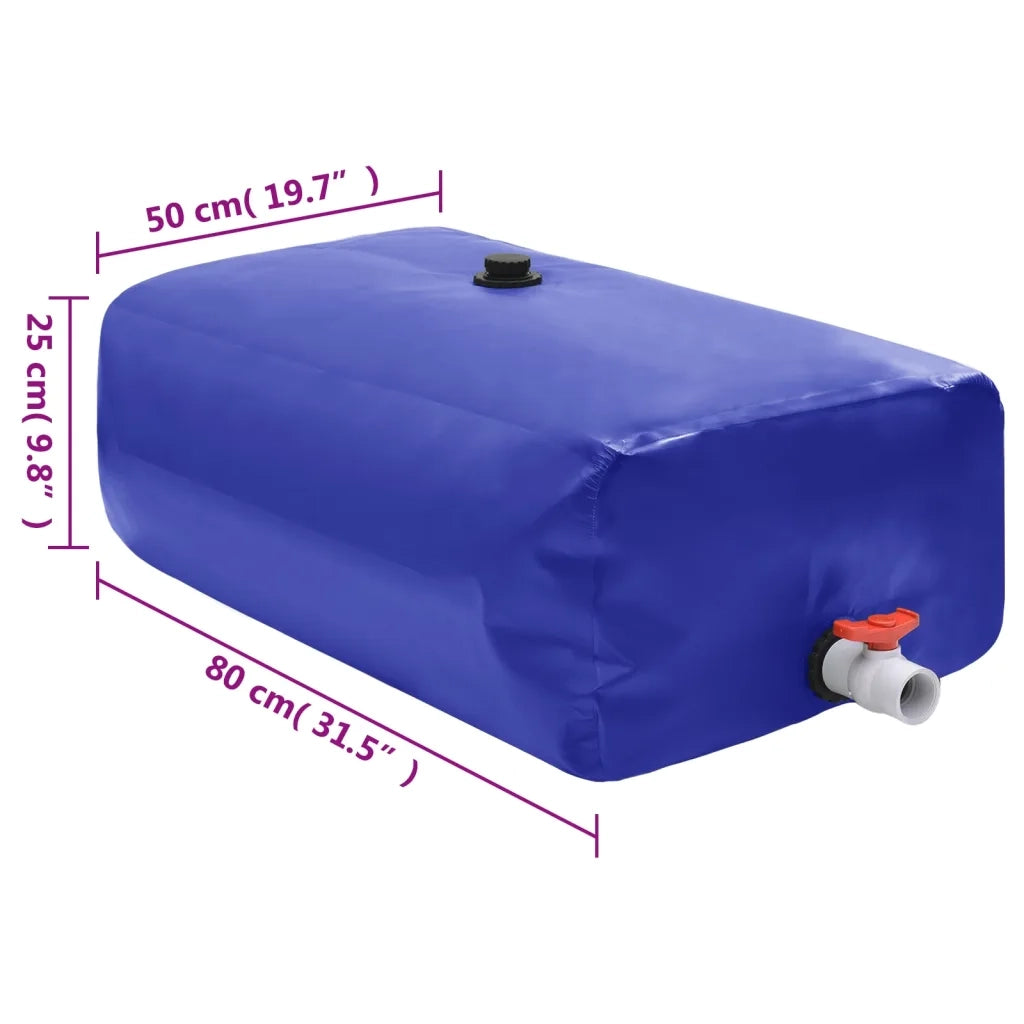Serbatoio Acqua con Rubinetto Pieghevole 100 L in PVC CFW2798641