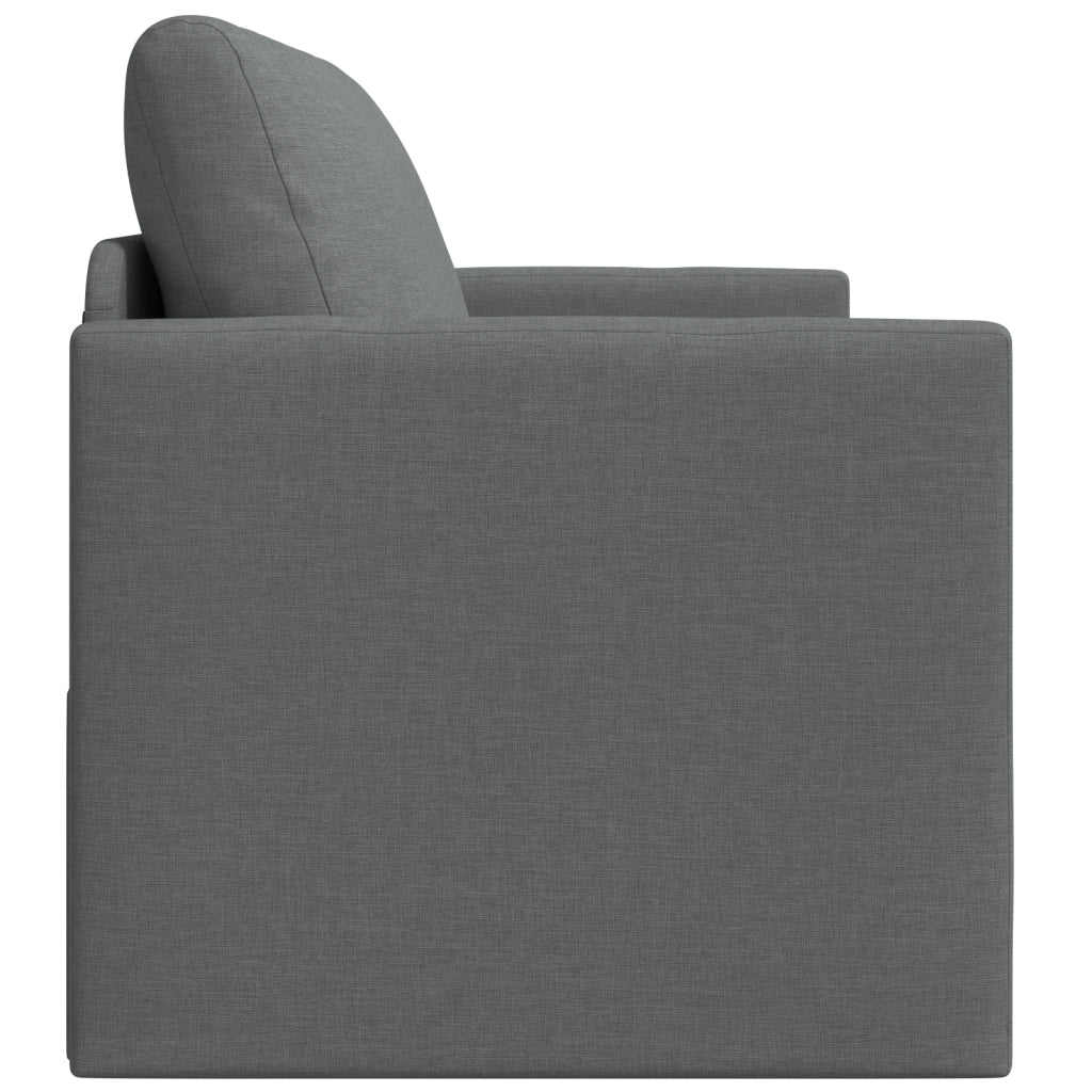 Divano letto a pavimento 2 in 1 Grigio scuro 124x71x78 cm Tessuto