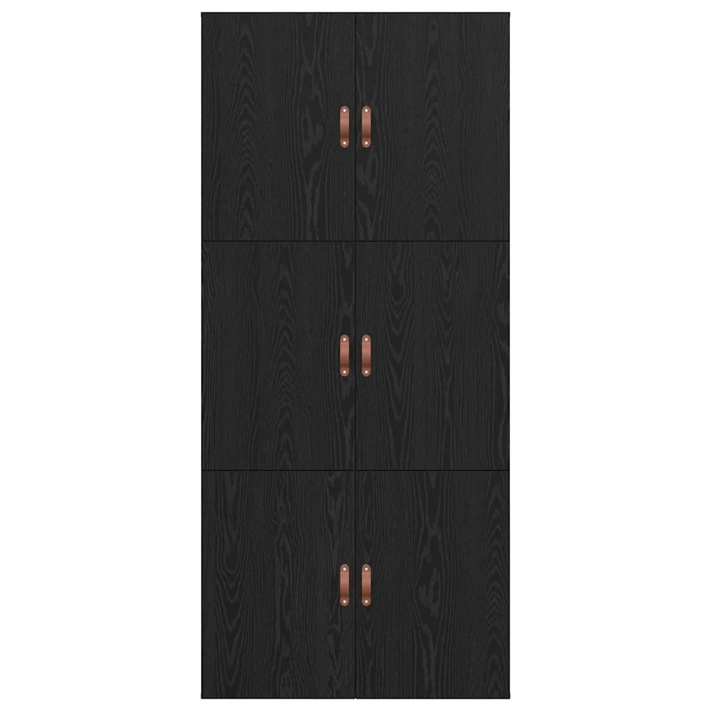 Struttura letto con contenitore-Giroletto con contenitore Rovere Nero 90 x 200 cm