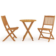 Set da Pranzo da Giardino 3 pz | Set Salotto da Giardino Pieghevole in Massello di Acacia