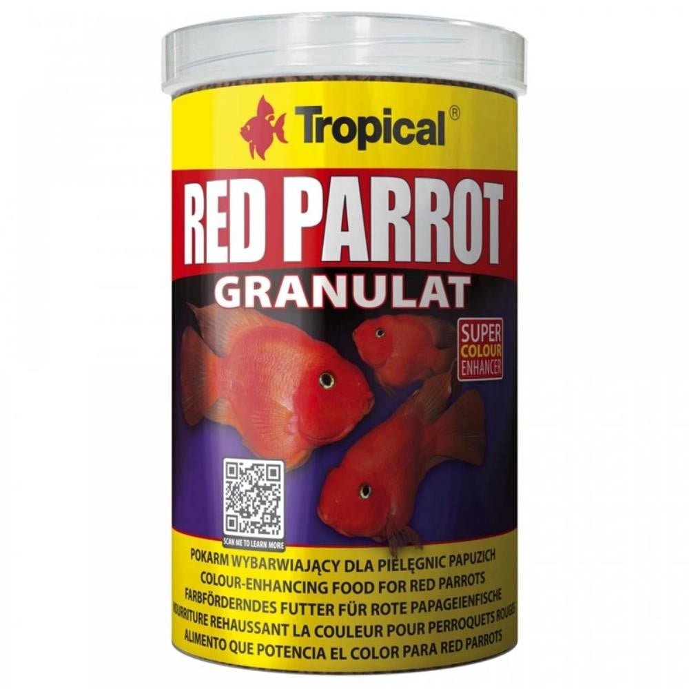Tropical Red Parrot Granulat - mangime in granuli arricchito astaxantina per red parrot Formato: 1000 ml