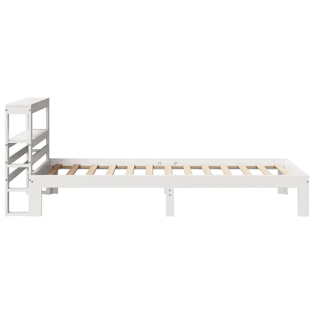 Letto singolo | Letto per adulti | Giroletto con Testiera senza Materasso Bianco 90x200 cm