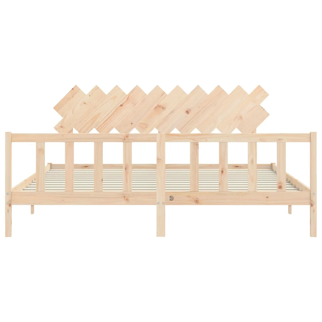 Giroletto senza Materasso-Struttura Letto 200x200 cm in Legno Massello di Pino 439997