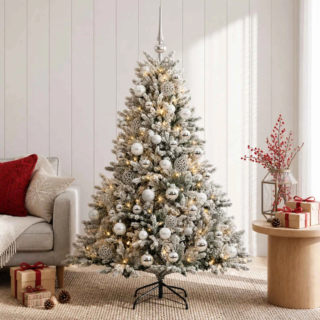Albero di Natale artificiale con palline 150 cm 150 LED 3465946