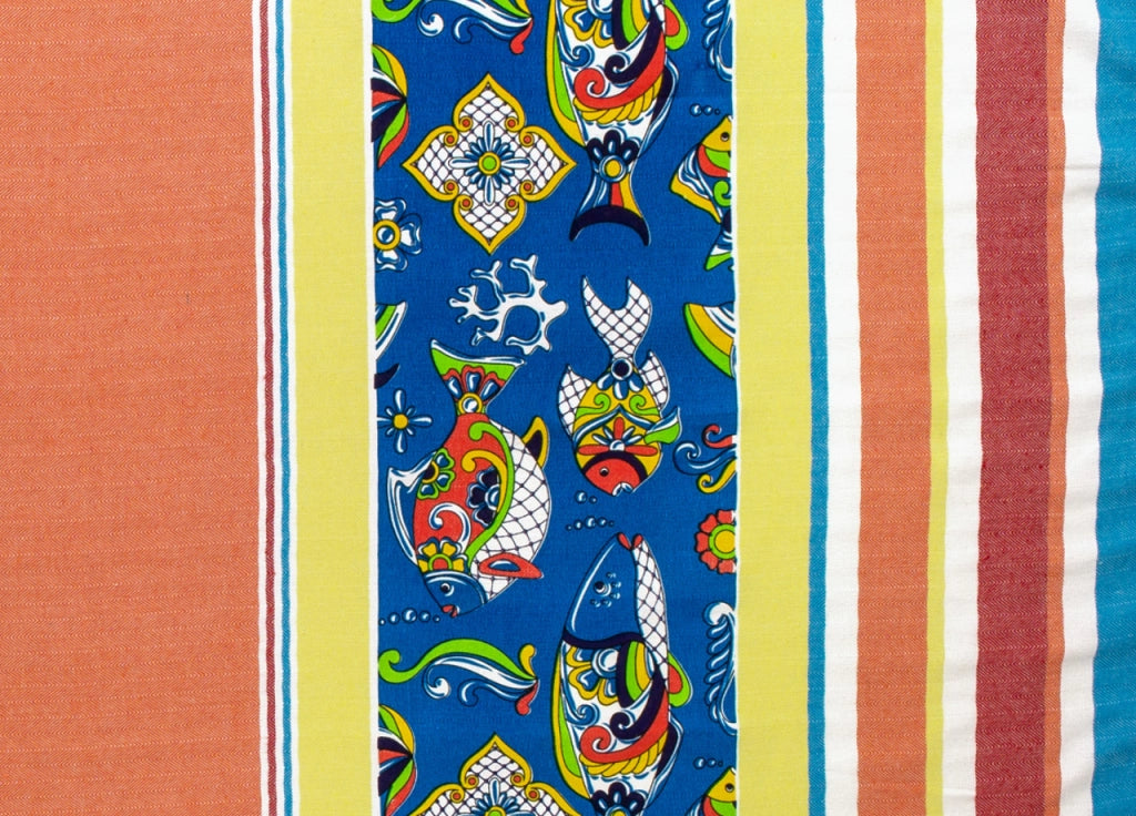 Telo Mare Fouta Per Spiaggia Fantasia Rigata Multicolore Leopard Pesci - Fouta - Costa Rica Pesci