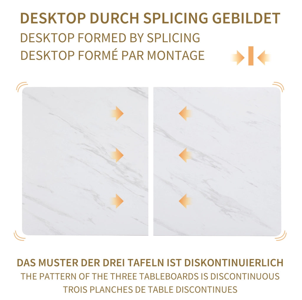 Tavolo da pranzo moderno 140 cm in MDF con gambe nere
