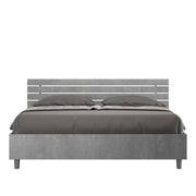 Letto Matrimoniale 160x200 cm testata inclinata con doghe Ankel - Con rete,Grigio