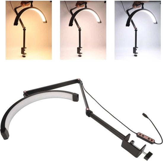 Lampada per Estensione delle Ciglia - Lampada a forma di Mezzaluna - 20W Lampada LED per Estetisti - Igiene e Illuminazione Faciale.