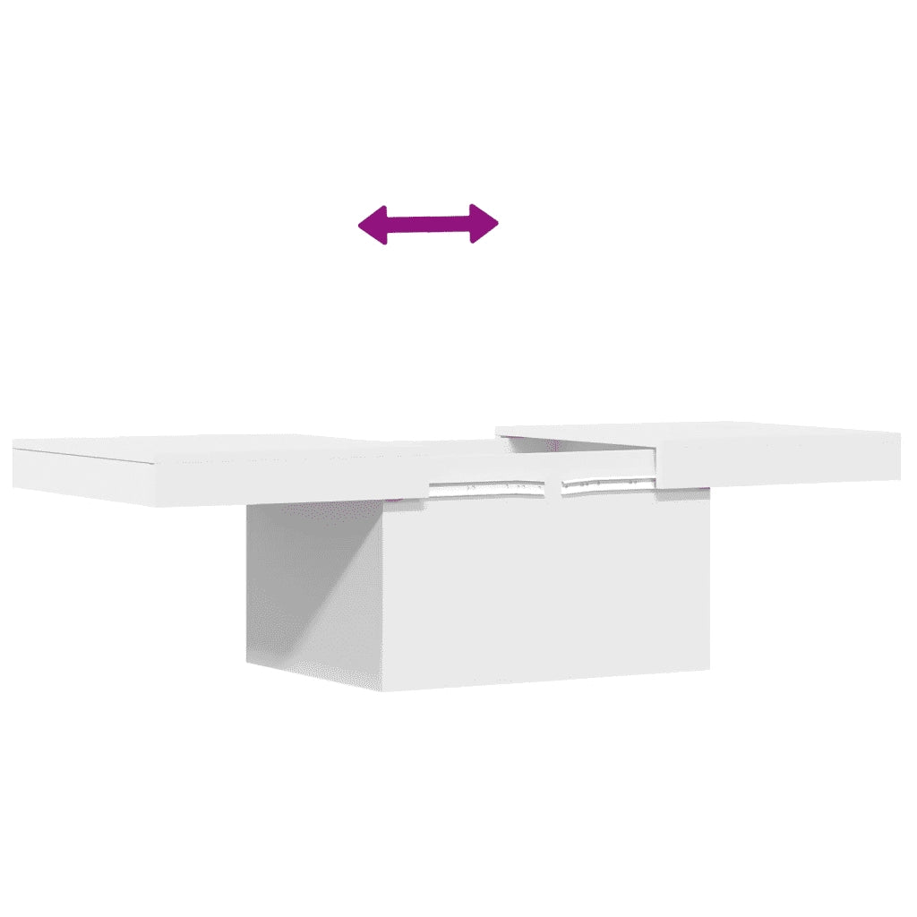Tavolino da Salotto Bianco 100x55x40 cm in Legno Multistrato